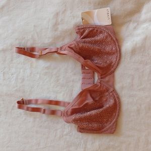 Lively Lace Underwire Bra in Dusty Rose